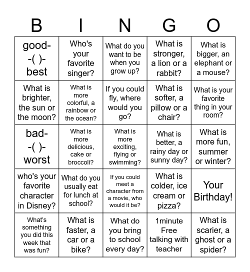 Bingo Card