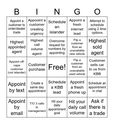 BDC Bingo! Bingo Card