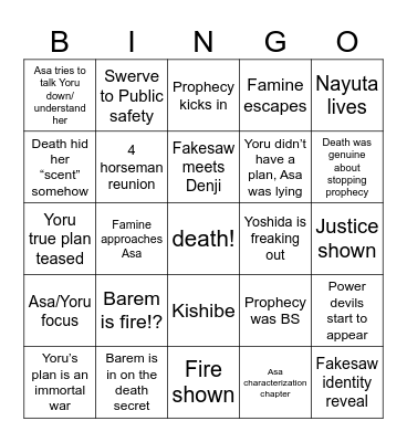 CSM 199 Bingo Card