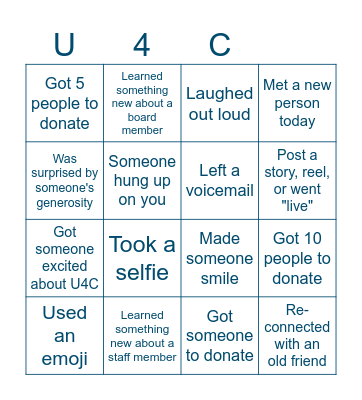 Partner 4 Our Future Bingo Card