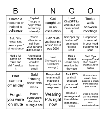 Don't Lie... You've Done This Bingo Card