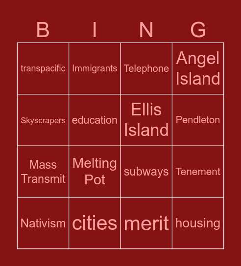 I hate school Bingo Card