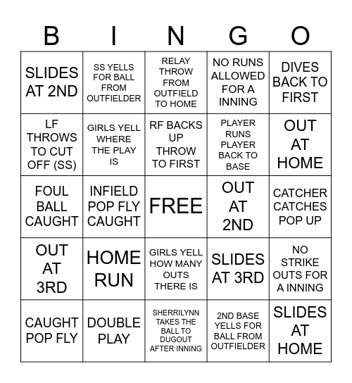 DIAMOND DAWGS BINGO Card