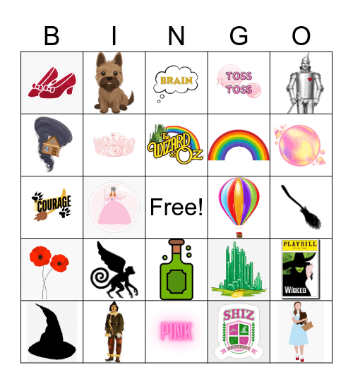 Wicked Oz Fest Bingo Card