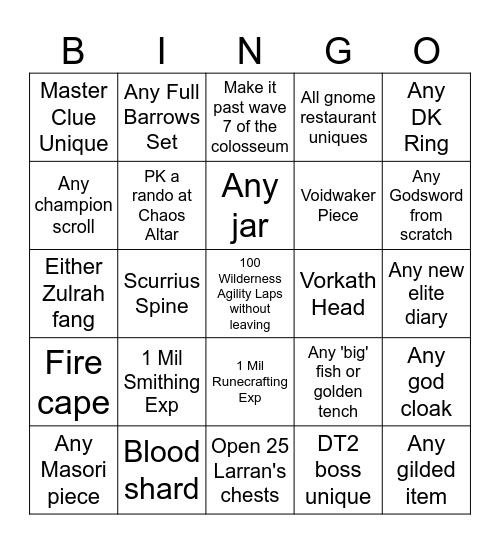 Sons O' Lumby Spring 2025 Bingo Card