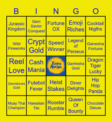 Bingo Entre Amigos Bingo Card