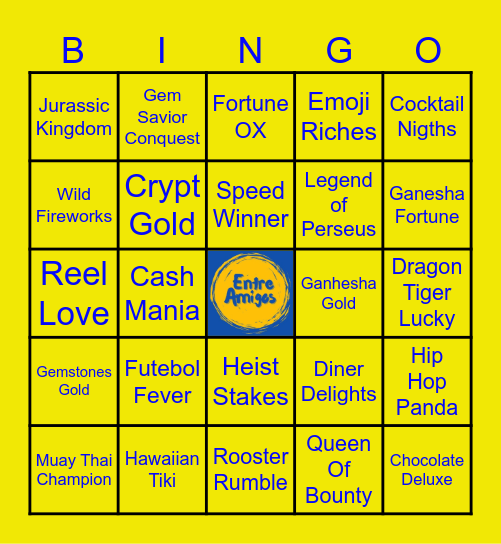 Bingo Entre Amigos Bingo Card