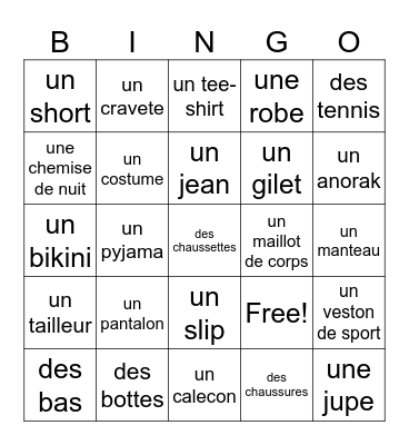 Malaki's bingo Card