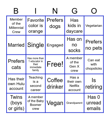 Mix, Mingle, & Match - Mound Bingo Card