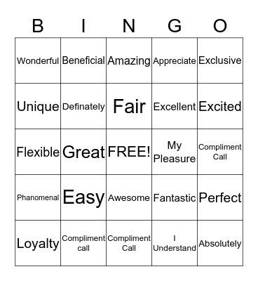 BEYOND BINGO ! Bingo Card