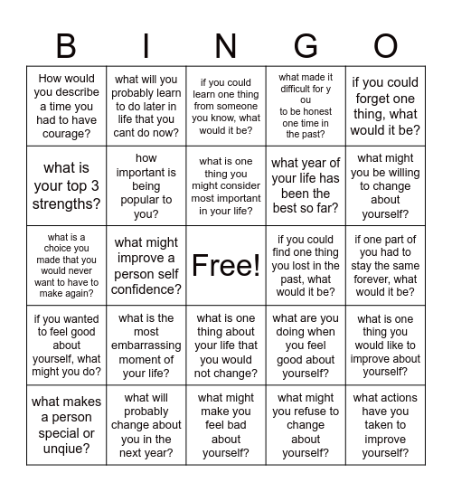 BINGO Card