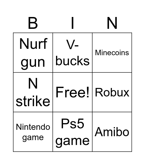 Stuff I buy with my cash 💰 Bingo Card