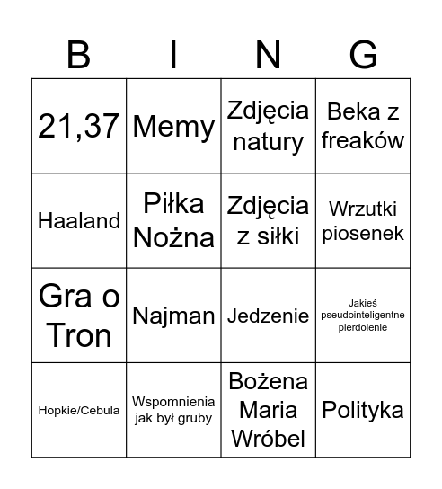 GMIT3ROWE Bingo Card