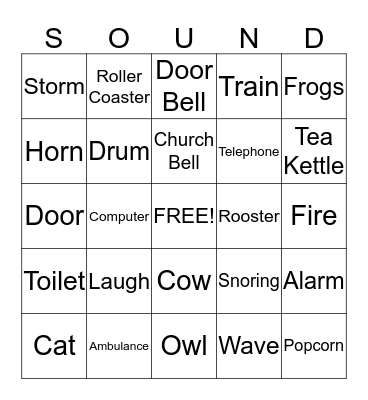 LISTEN Bingo Card