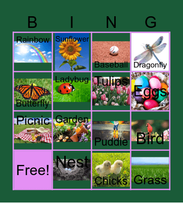 Spring BING-O Bingo Card