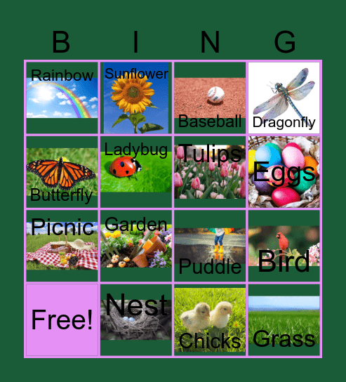 Spring BING-O Bingo Card