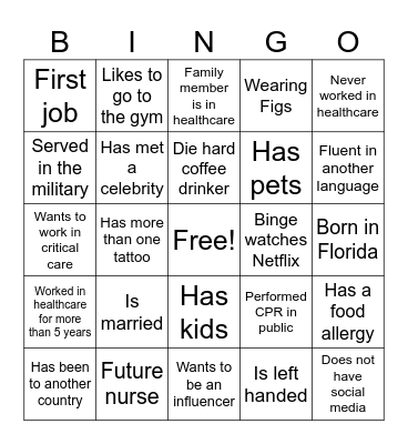Tech Bootcamp Icebreaker Bingo Card