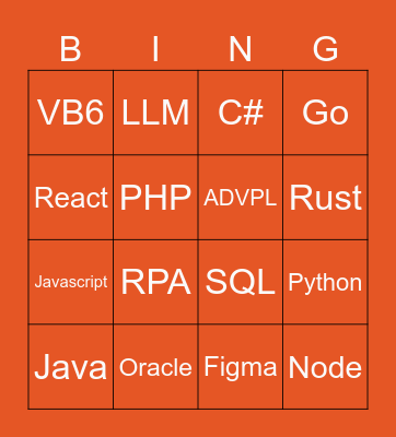TECH BINGO SUPERO Bingo Card