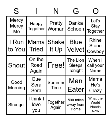 Musicians Born in April Bingo Card