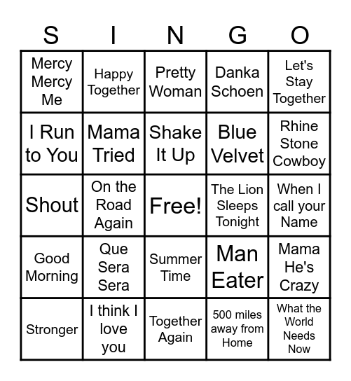 Musicians Born in April Bingo Card
