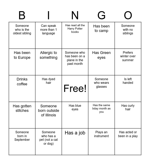 ERC Pathlight Bingo Card