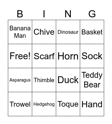 Easter Bingo Card