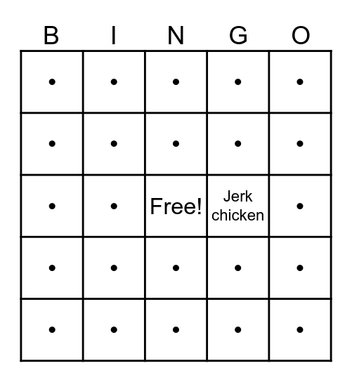 Bumboclart Bingo Card