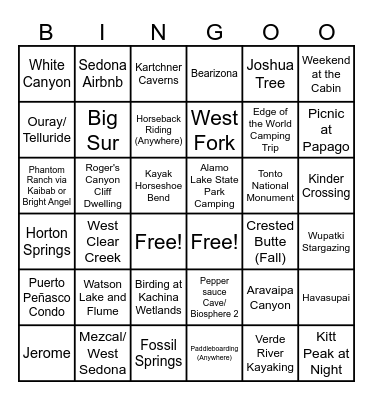 BINGO-O Bingo Card