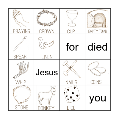 Resurrection Eggs Bingo Card