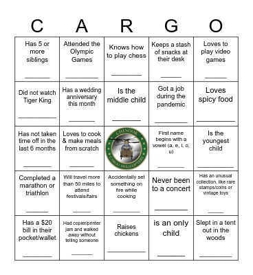 CH HUMAN BINGO Card