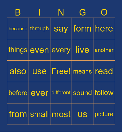 Ryan April Bingo Card