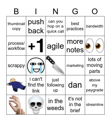 Organic Trigger Words Bingo Card