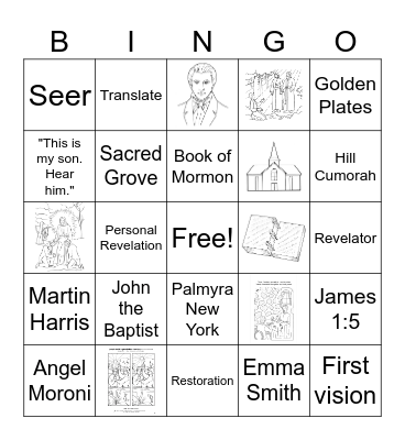 Doctrine and Convanants Bingo Card