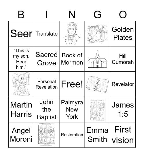 Doctrine and Convanants Bingo Card