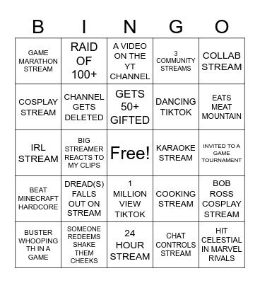 60 DAYS BINGO! Bingo Card