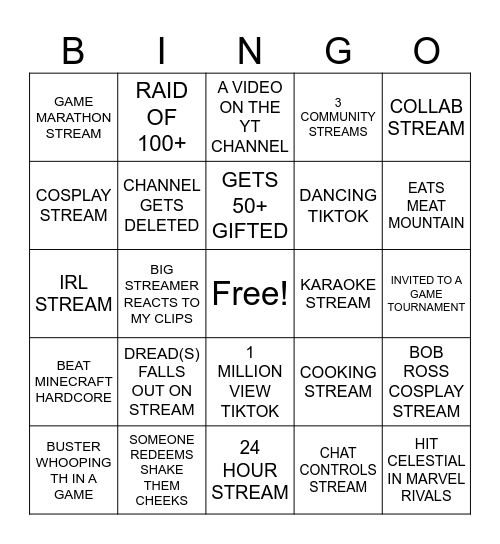60 DAYS BINGO! Bingo Card