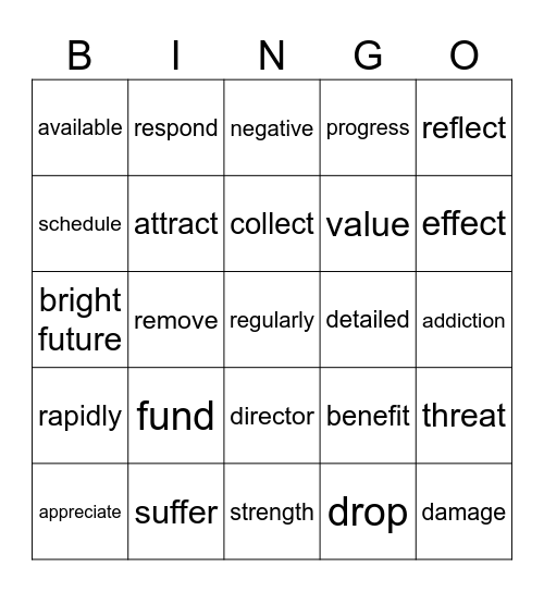 Bingo(4月月考A--七选五) Bingo Card
