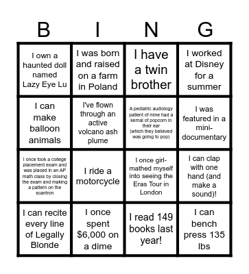 WHO TF IS IT?? Bingo Card