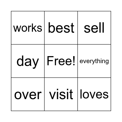 Listening time Bingo Card