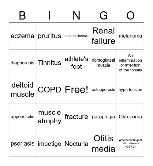 HOC Review #3* Bingo Card