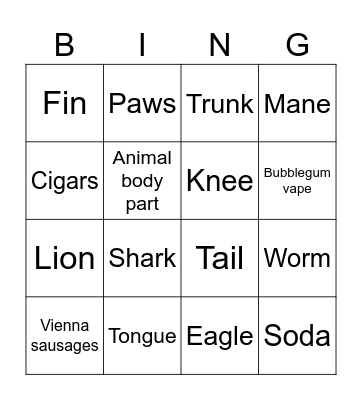BINGO! Bingo Card
