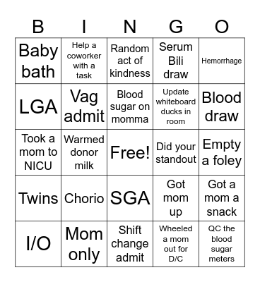 PCT BINGO Card