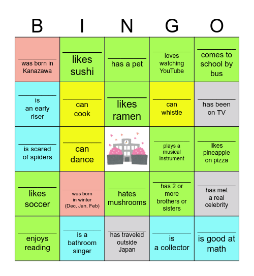 Ice Breaker Bingo Card