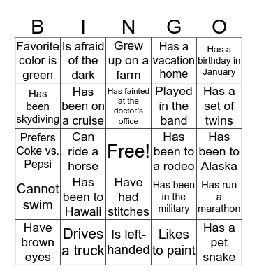 Fina An Employee Who... Bingo Card