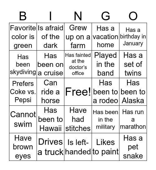 Fina An Employee Who... Bingo Card