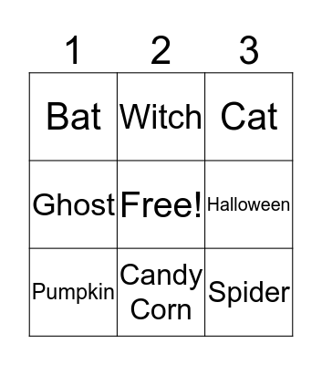 Halloween Bingo Card