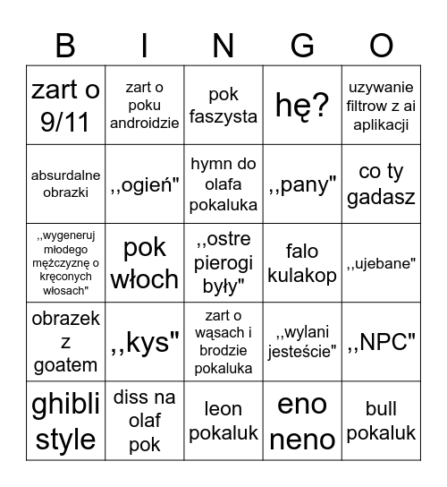 Bingo Jasika kiedy używa AI Bingo Card