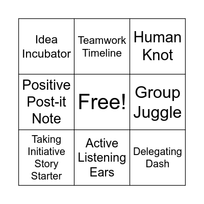 Leadership Bingo Card