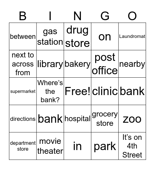 Unit 6 Bingo Card