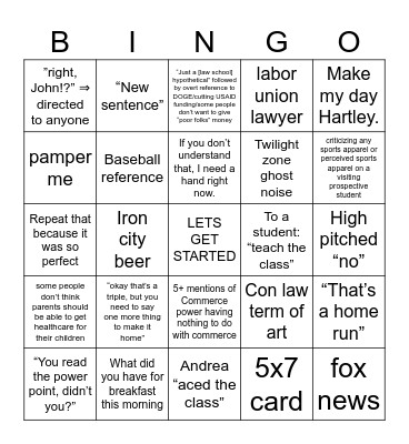 ARTICLE 2 Bingo Card